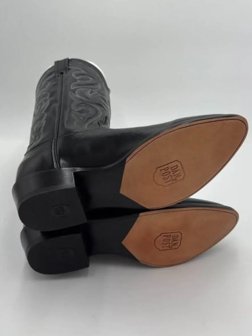 Dan Post Men’s Black Mignon Corona Leather Cowboy Boots. (Sizes in description)